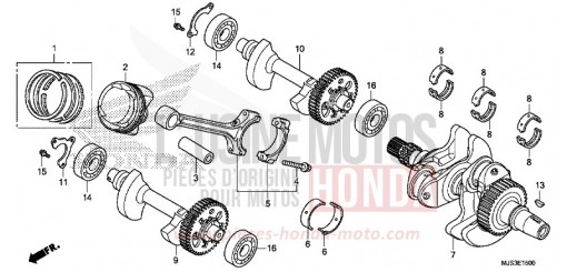 VILEBREQUIN/PISTON NC750JH de 2017